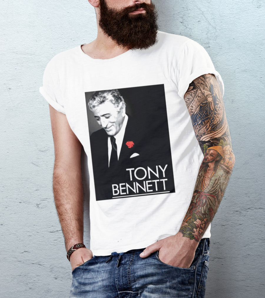 Tony Bennett Thank You For The Memories With Red Rose T-Shirt