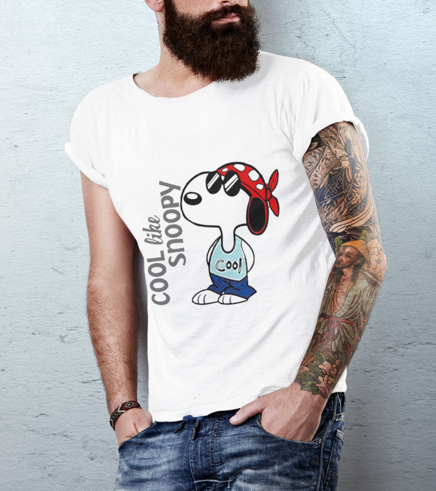 Cool Like Snoopy Sunglasses Bandana Tank Top T-Shirt