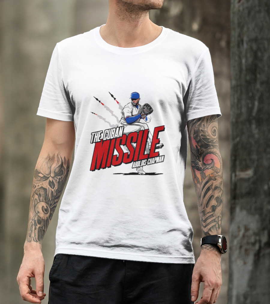 Aroldis Chapman The Cuban Missile Texas MLBPA T-Shirt