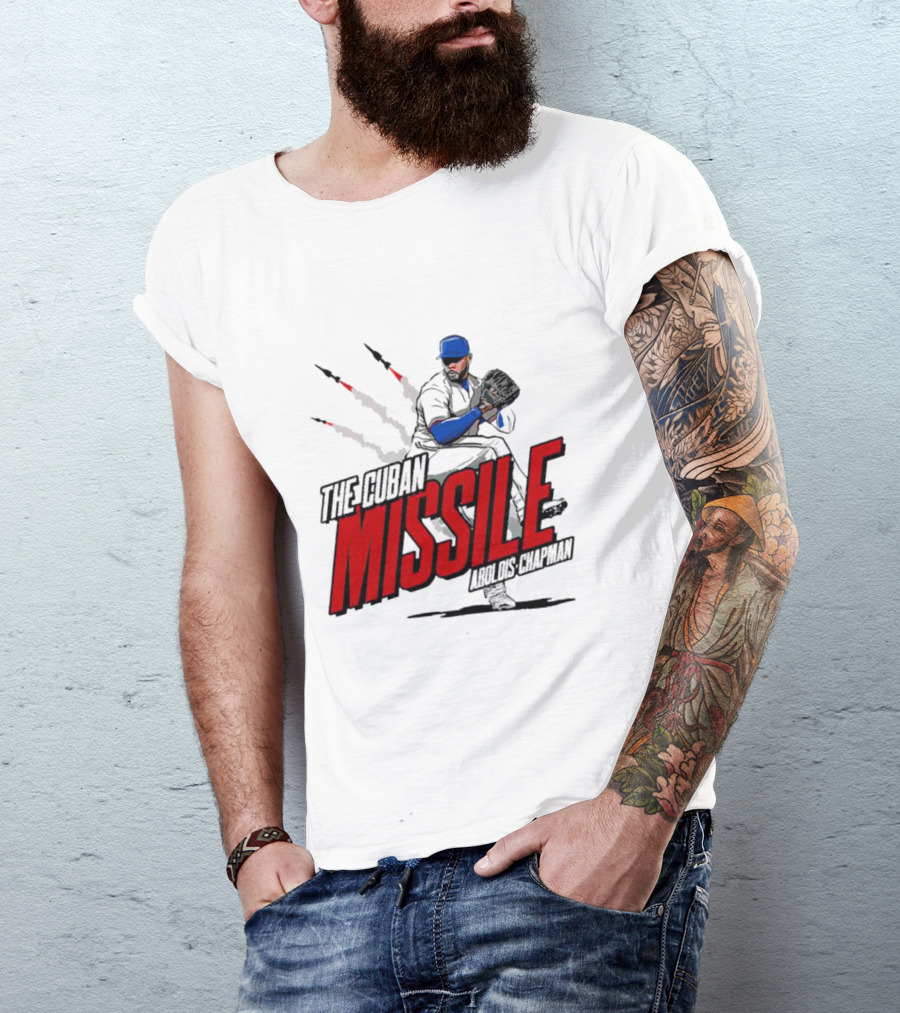 Aroldis Chapman The Cuban Missile Texas MLBPA T-Shirt