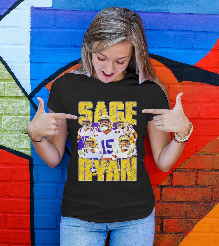 Sage Ryan LSU Tigers Football Vintage 15 T-Shirt
