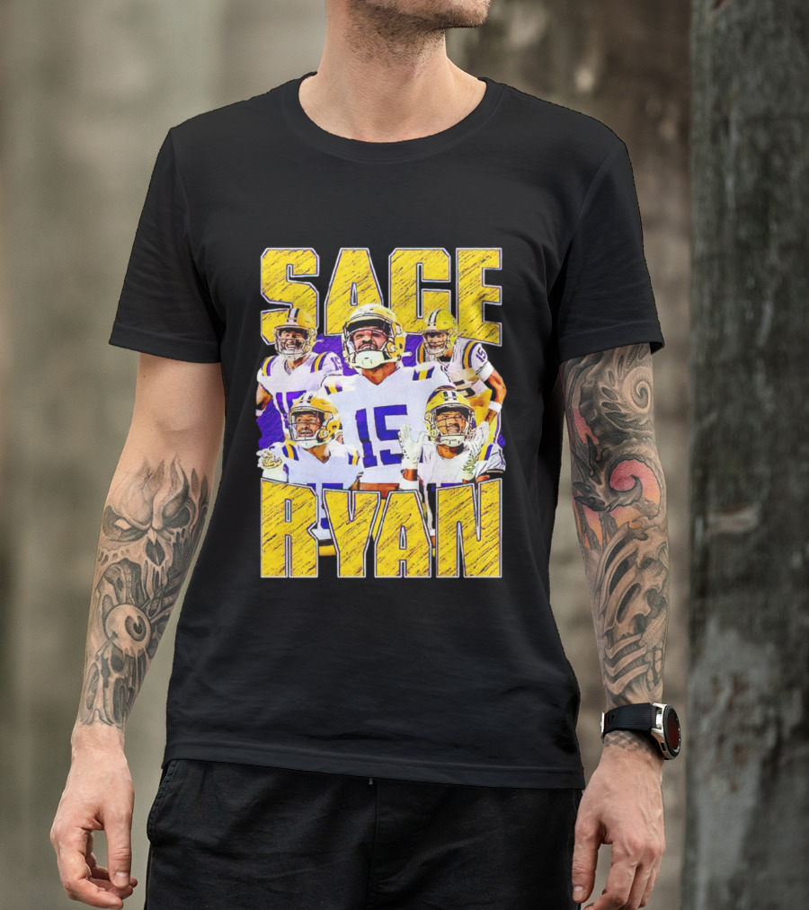 Sage Ryan LSU Tigers Football Vintage 15 T-Shirt