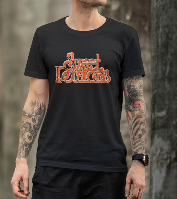 Sweet Potatoes Groovy Vintage Style Typography T-Shirt