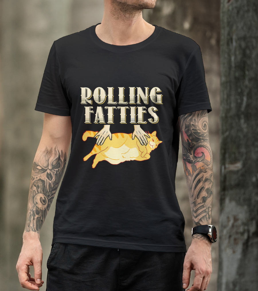 Rolling Fatties Cat With Hands T-Shirt