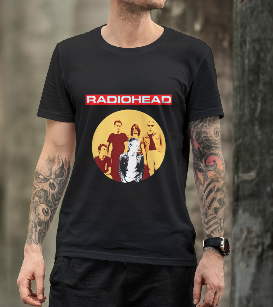 RADIOHEAD Band Members Vintage Circle T-Shirt