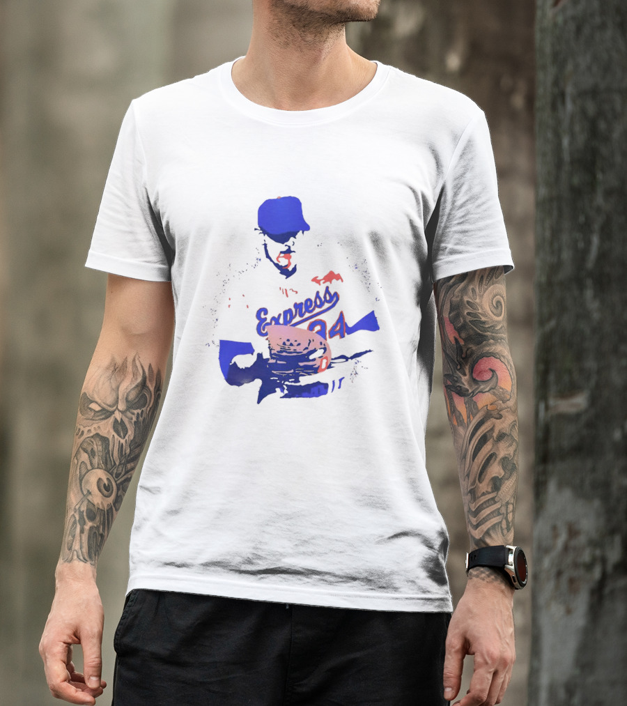 Round Rock Express Nolan Ryan 34 Bloody Lip T-Shirt