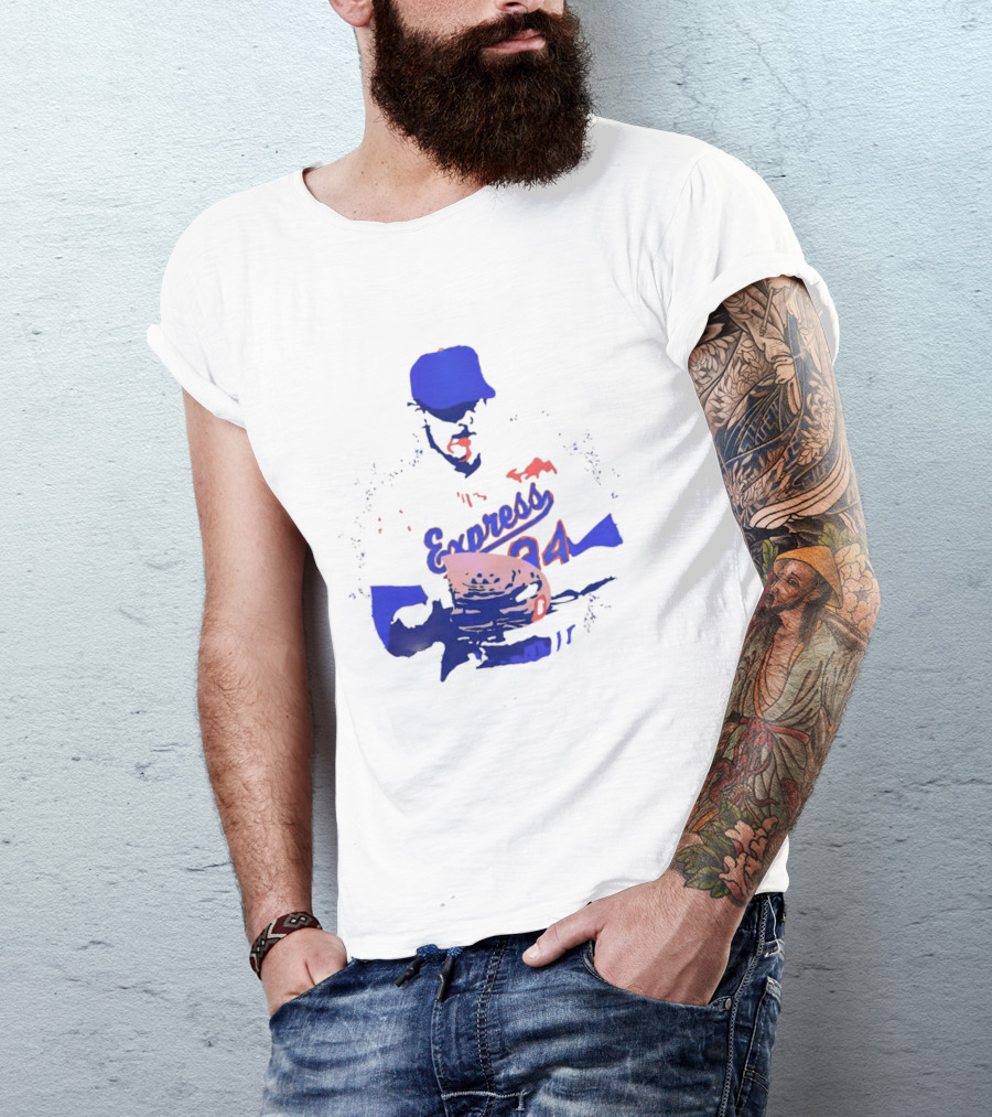 Round Rock Express Nolan Ryan 34 Bloody Lip T-Shirt