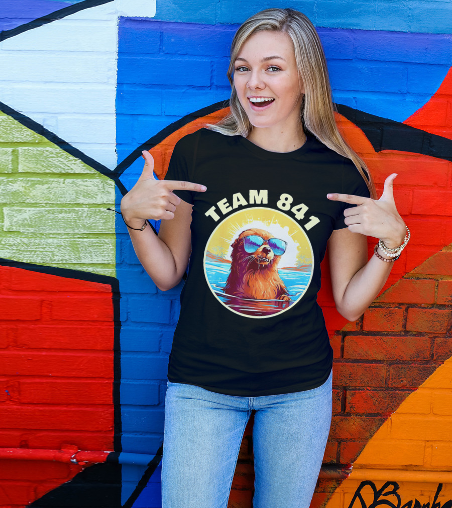 Team 841 Surfing Otter My Way California Sea Otter T-Shirt