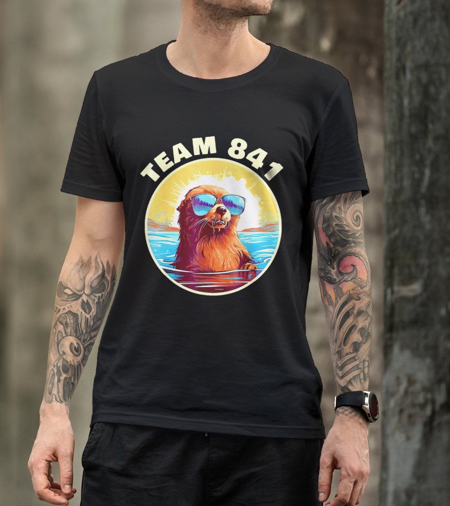 Team 841 Surfing Otter My Way California Sea Otter T-Shirt