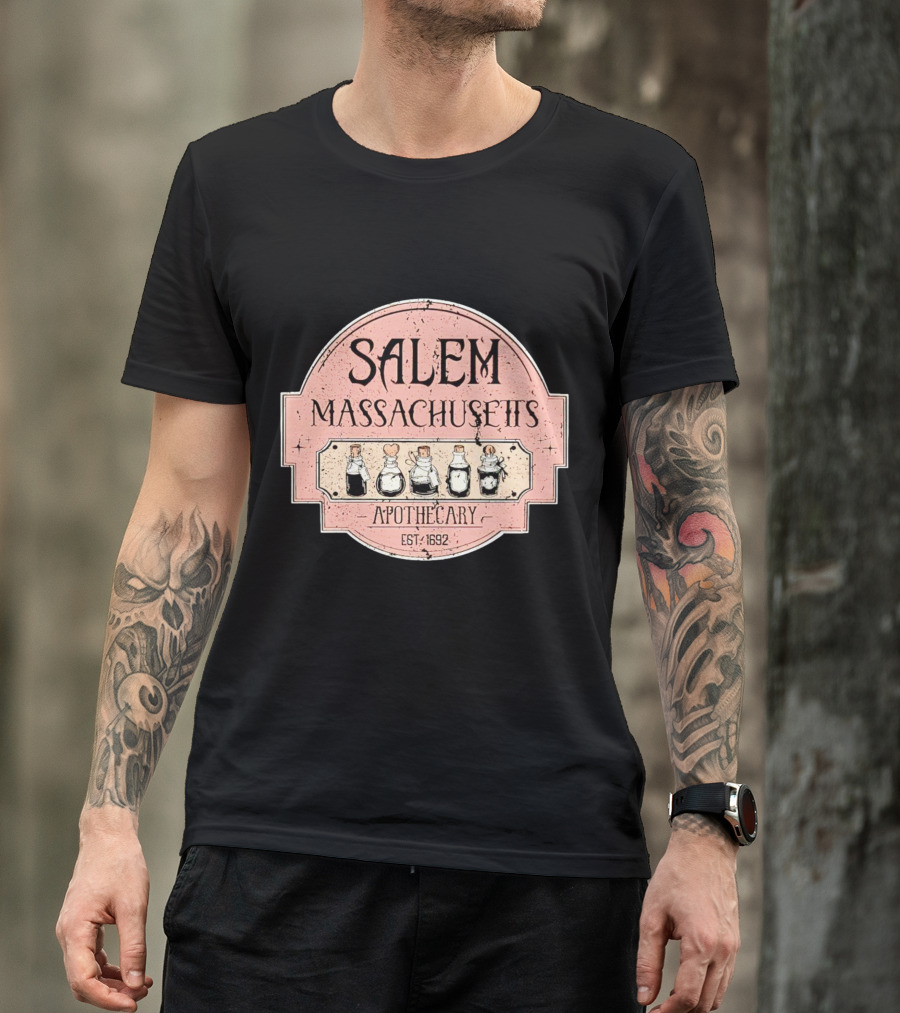 Salem Massachusetts Apothecary Est. 1692 Halloween T-Shirt
