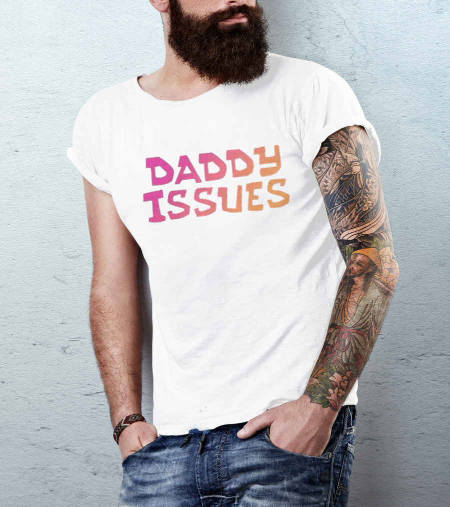Daddy Issues Gradient Text T-Shirt