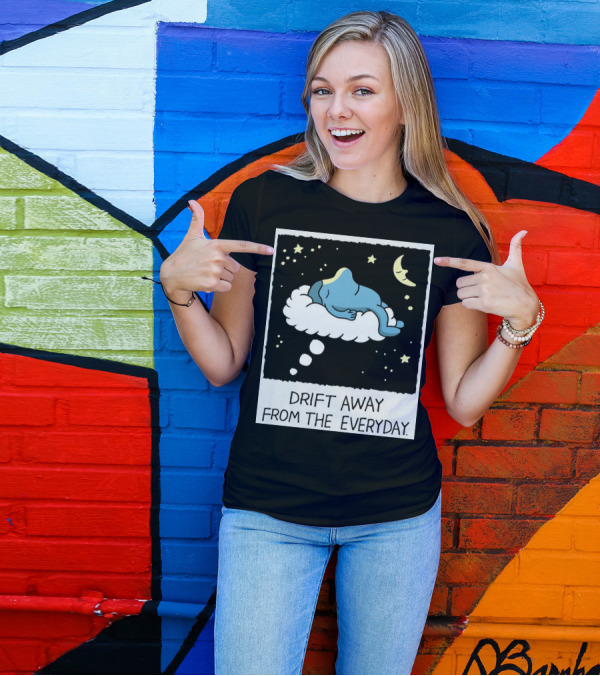 Drift Away From The Everyday Cloud Dreaming Moon And Stars T-Shirt