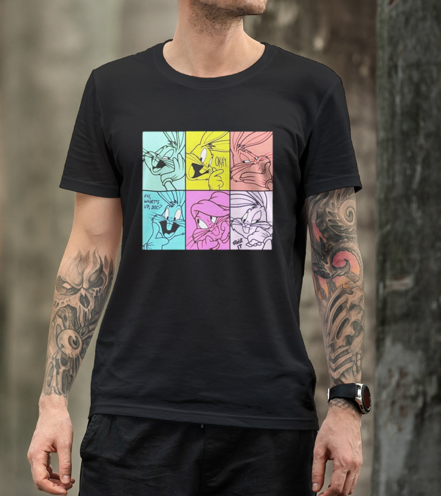 Looney Tunes Bugs Bunny Pop Art Color Blocks Eh What's Up Doc Okay Thbt It T-Shirt