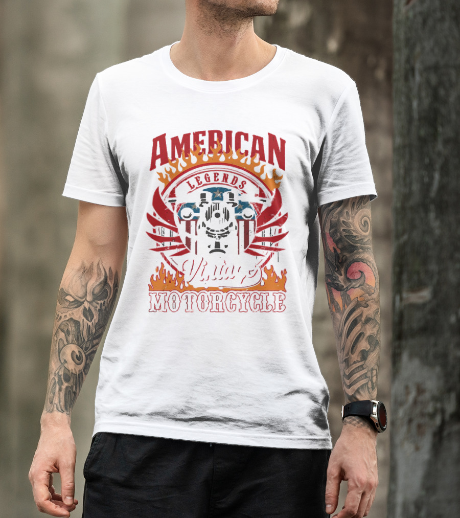 American Legends Vintage Motorcycle T-Shirt