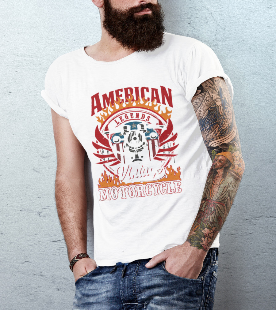 American Legends Vintage Motorcycle T-Shirt
