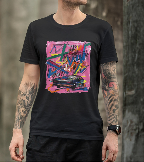 Le Arevey Car Draw Abstract Street T-Shirt