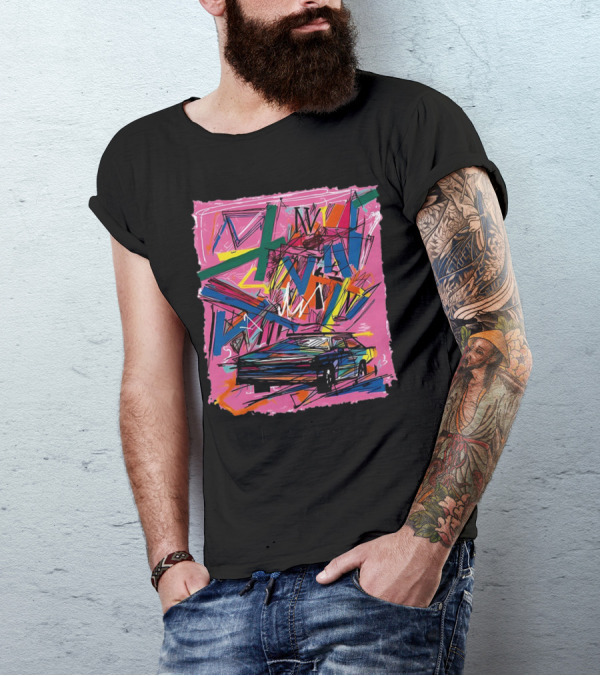Le Arevey Car Draw Abstract Street T-Shirt