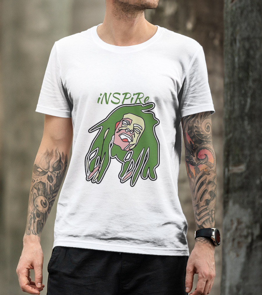Bob Marley Inspire INSPiRe Green Hair T-Shirt