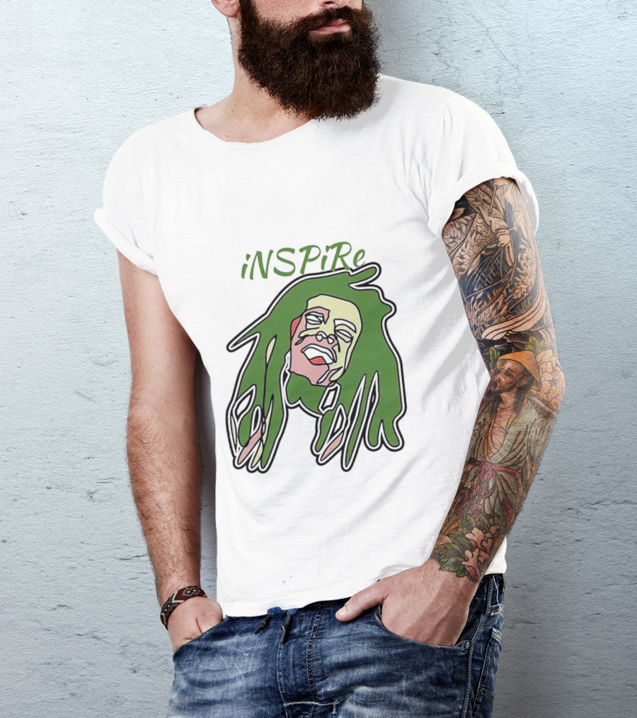 Bob Marley Inspire INSPiRe Green Hair T-Shirt
