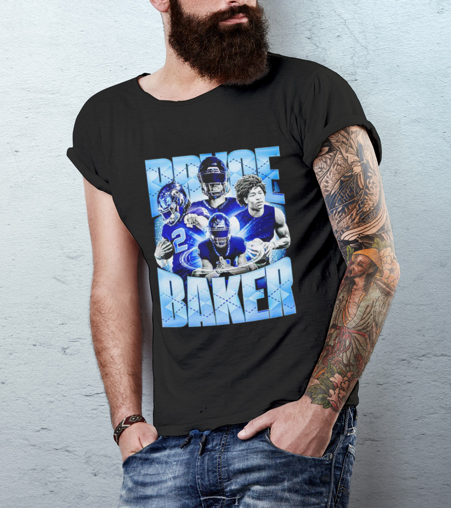 Bryce Baker East Forsyth Football Blue Graphics T-Shirt