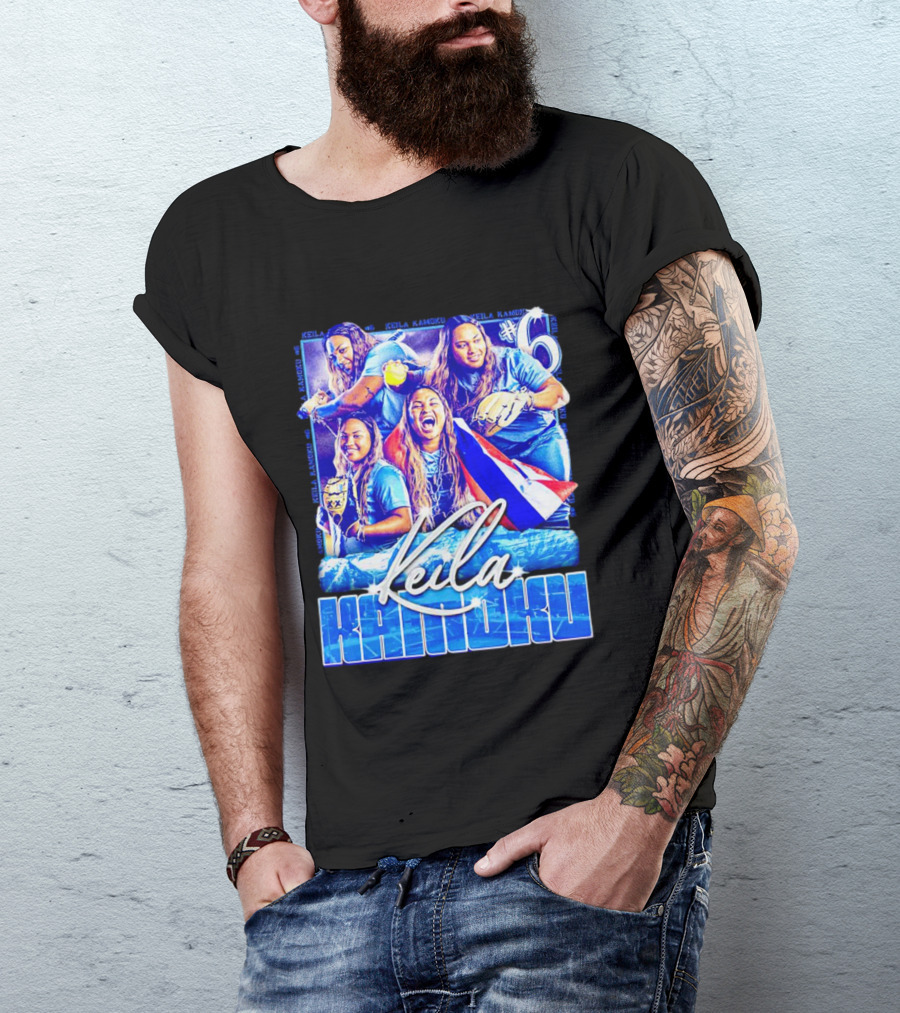 Keila Kamoku #6 Vintage Lightweight Flag And Softball Action T-Shirt