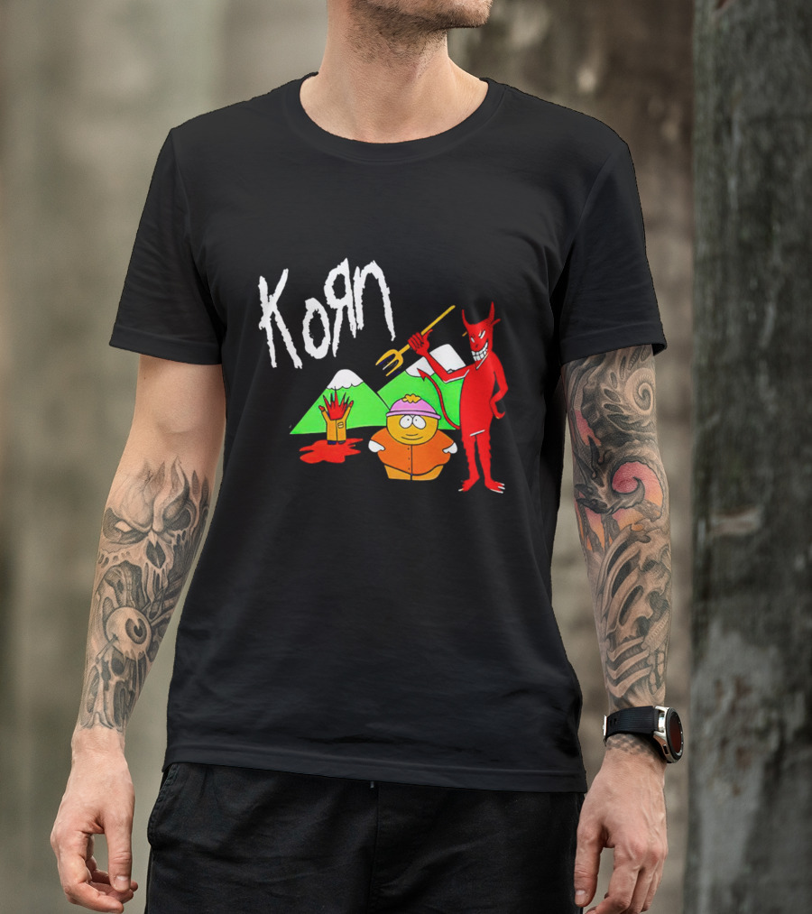 Korn South Park Eric Cartman And Devil Scene T-Shirt