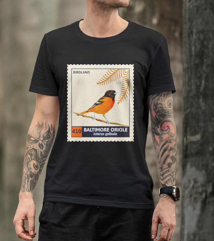 BIRDLAND 410 BALTIMORE ORIOLE Icterus Galbula T-Shirt
