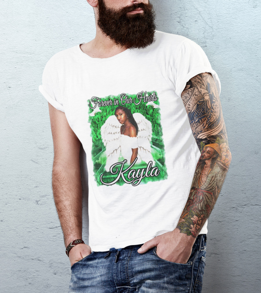 Forever In Our Hearts Kayla Angel Wings And Green T-Shirt