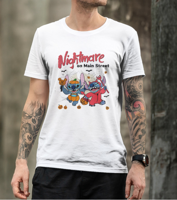 Nightmare On Main Street Halloween Disney Stitch T-Shirt