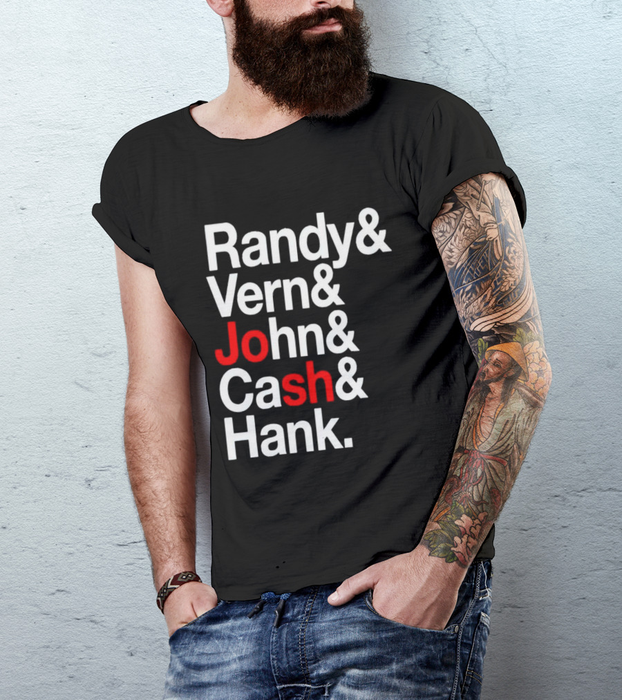 Randy Vern John Cash Hank Country Music Icons T-Shirt