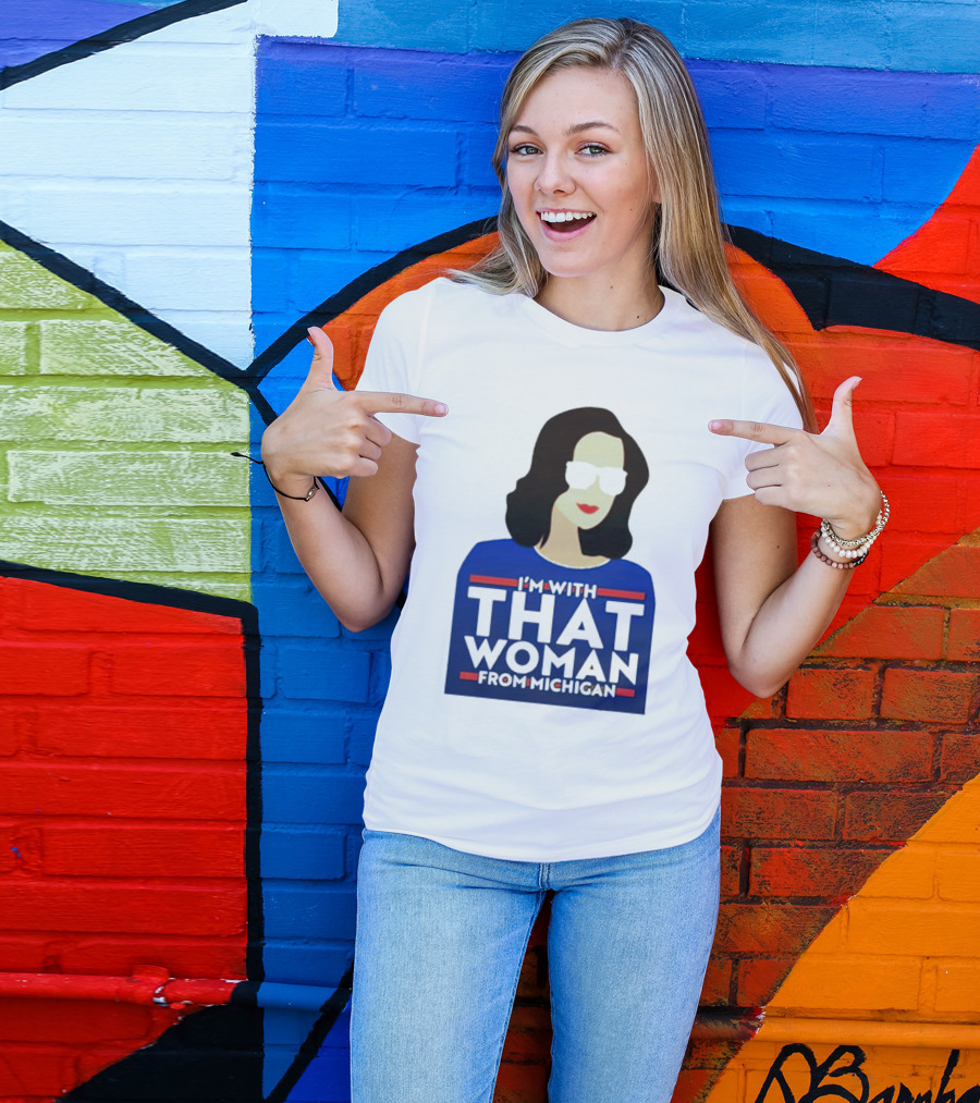Gov Whitmer I’m With That Woman From Michigan Bold Graphic Style Iconic T-Shirt