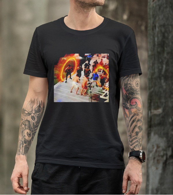 Montgomery Alabama Riverboat Fight Avengers Portal Scene Recreation T-Shirt