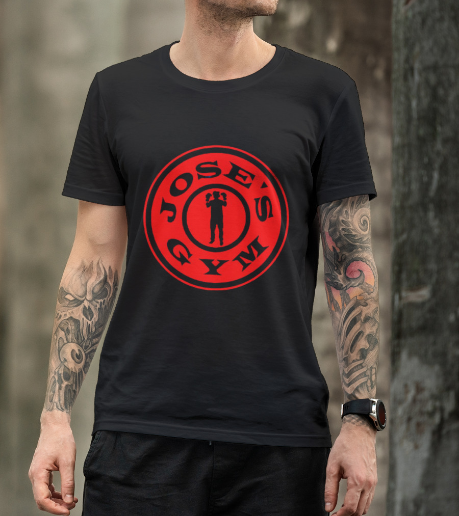 José Ramírez Jose's Gym Powerlifting Silhouette Emblem T-Shirt