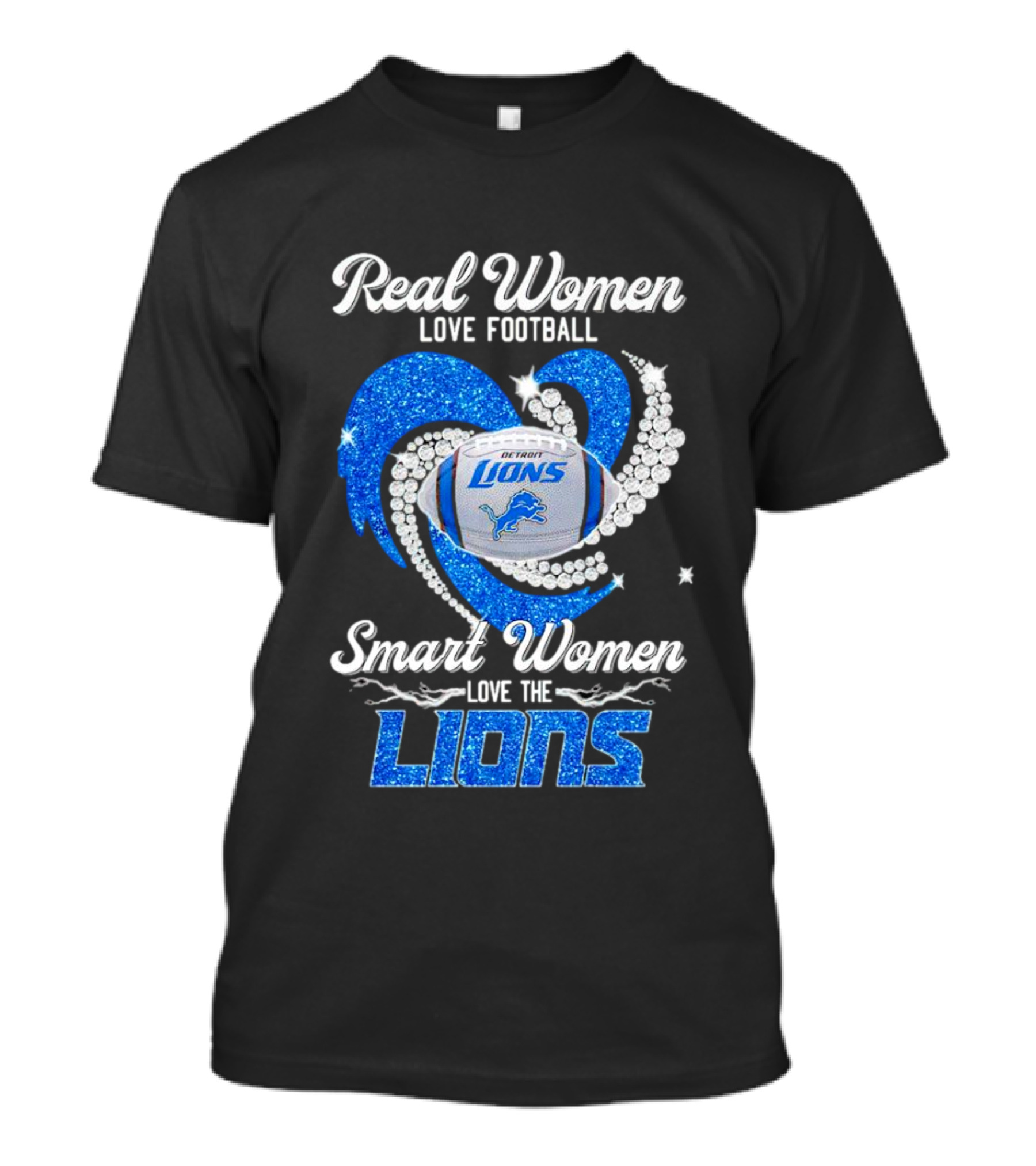 Real Women Love Football Smart Women Love The Detroit Lions T-Shirt