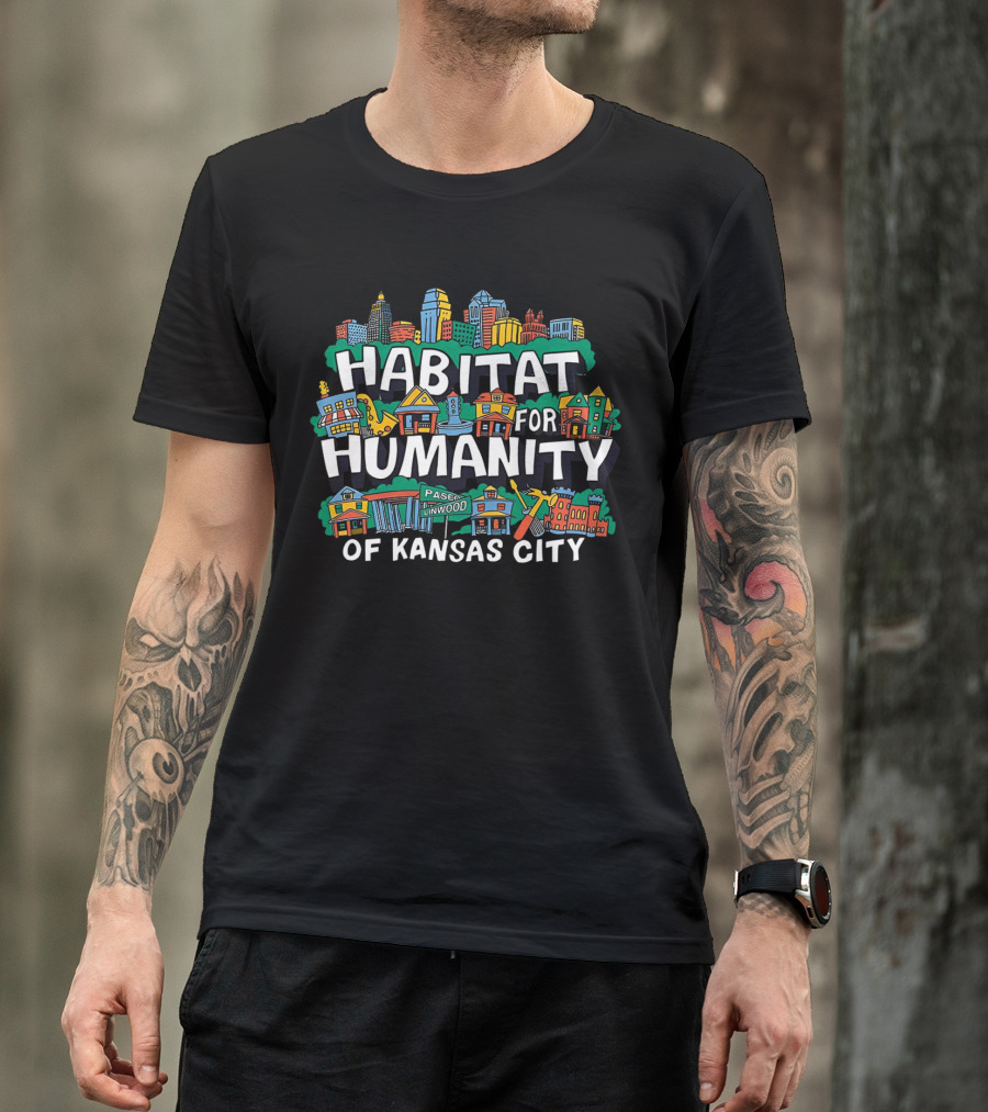 Habitat For Humanity Of Kansas City Neighborhood Paseo Linwood Buildings T-Shirt