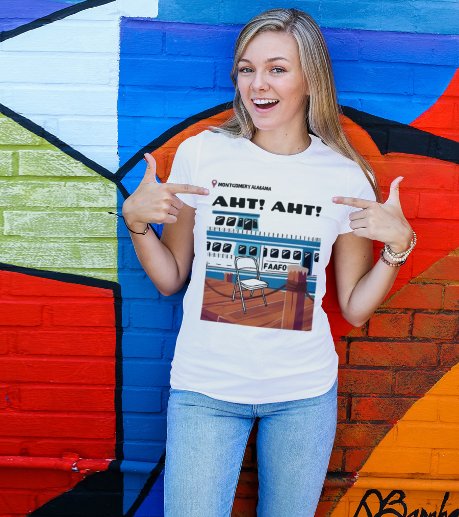 Montgomery Alabama AHT AHT FAAFO Brawl Chair Boat Scene T-Shirt