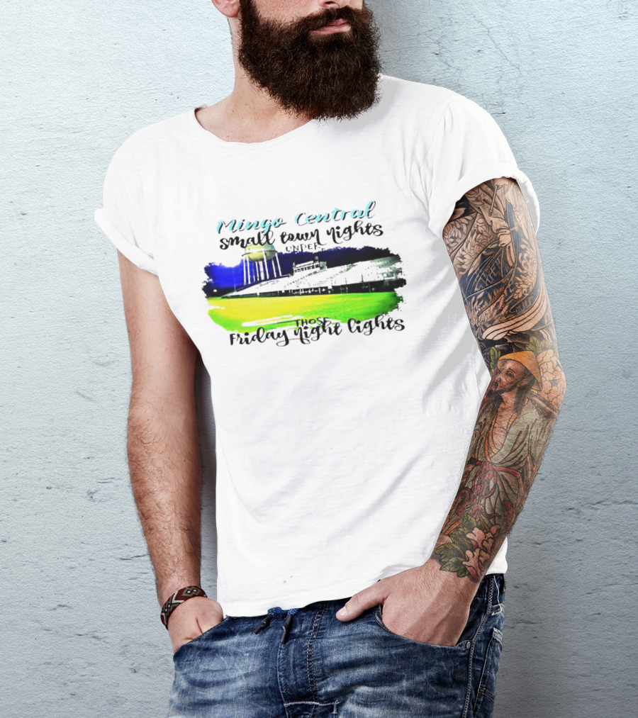 Mingo Central Small Town Nights Under Those Friday Night Lights Stadium Scene T-Shirt