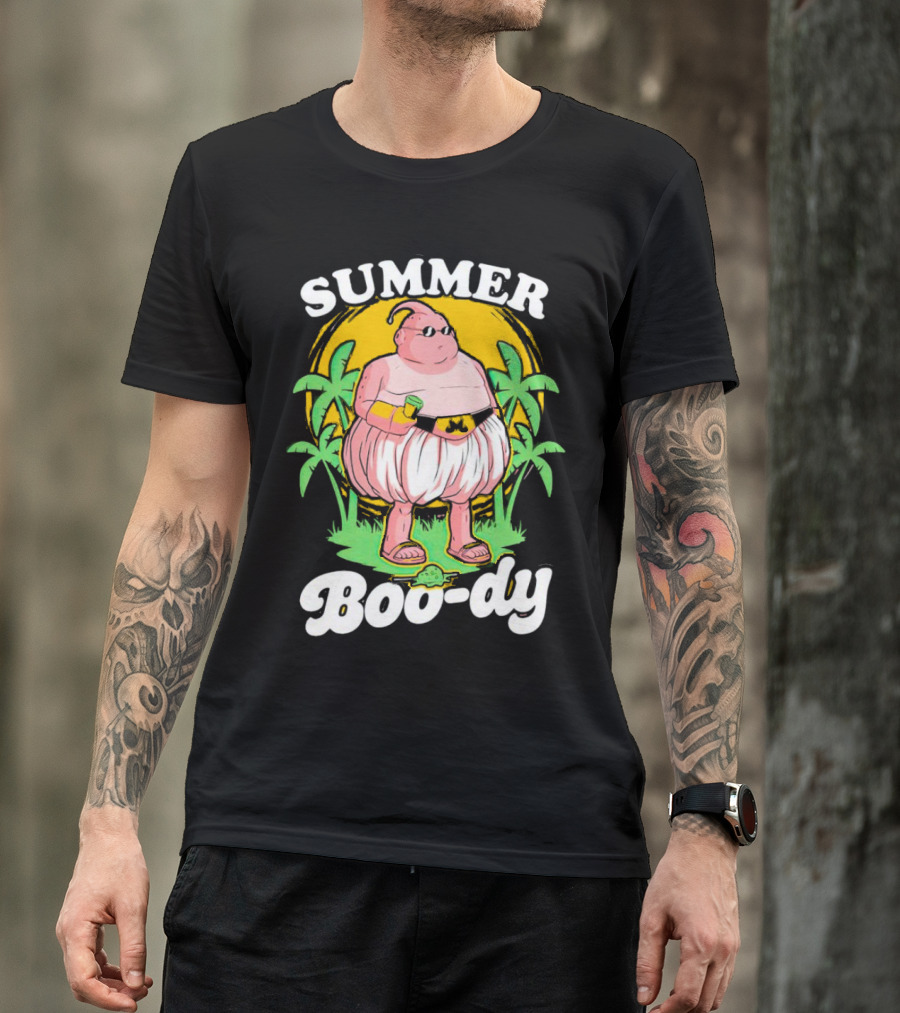 Summer Boo-dy Majin Buu Beach Vibes Palms Sun Fun T-Shirt