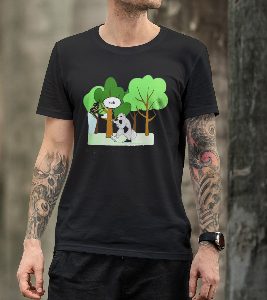 Nature Is Heelying Sick With Trees And Butterfly T-Shirt