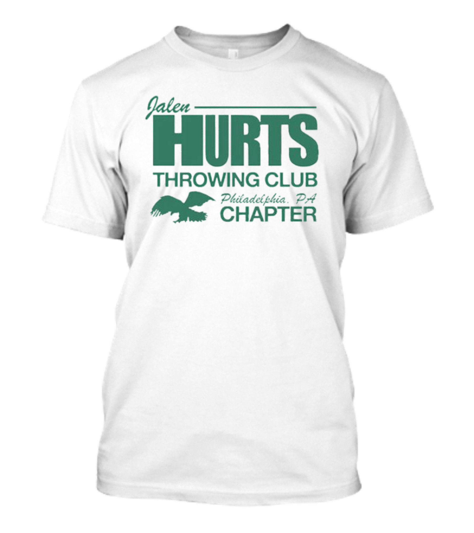 Jalen Hurts Throwing Club Philadelphia PA Chapter Flying Eagle T-Shirt
