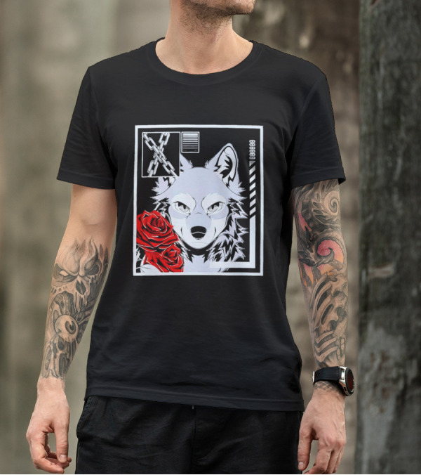 Wolf Rose Chains Red 88888 T-Shirt