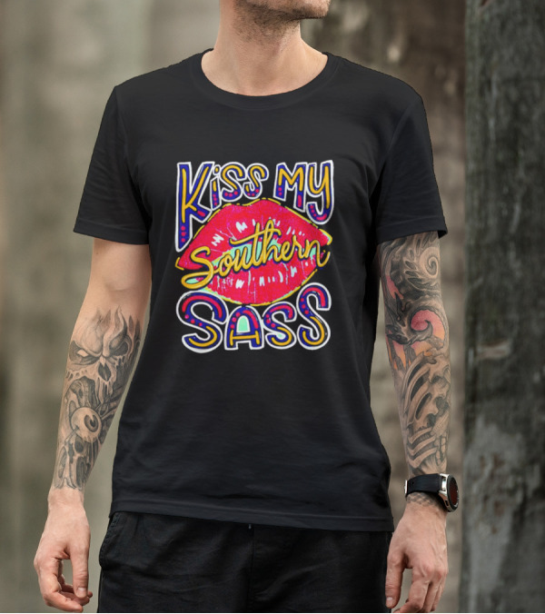 Kiss My Southern Sass Red Lips T-Shirt