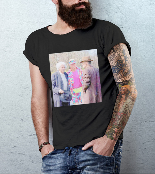 Albert Einstein Oppenheimer Ken Barbie Funny Barbenheimer Iconic Meeting T-Shirt