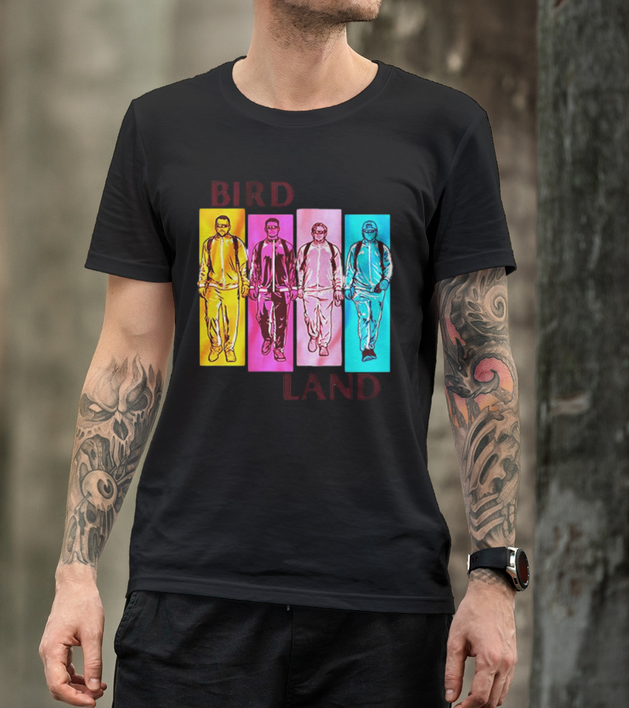 Baltimore Birdland Power Rangers Walking In Vibrant Colors T-Shirt