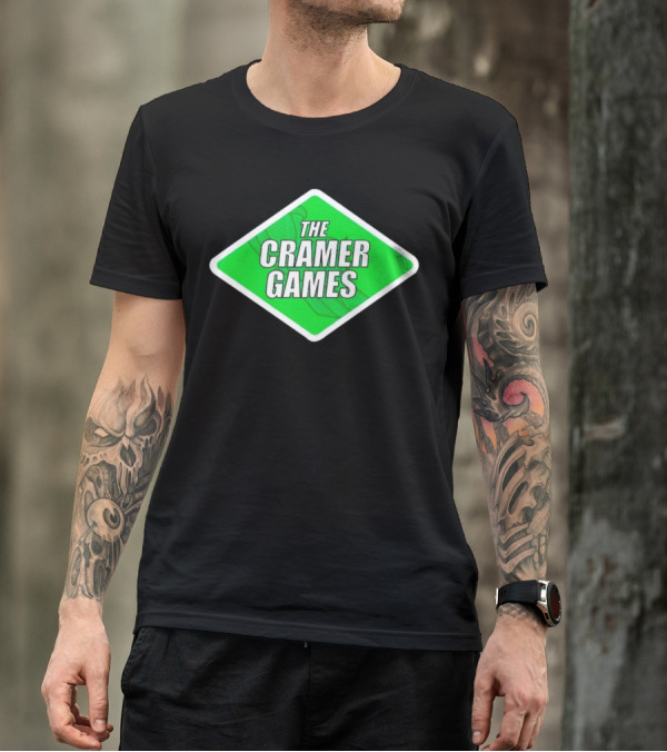 The Cramer Games Green Diamond Logo With Roller Coaster Element T-Shirt