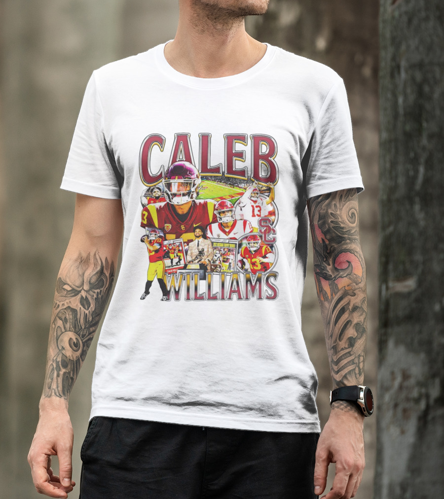 Caleb Williams USC Trojans Football Collage With SC T-Shirt