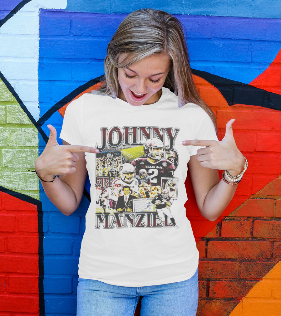 Johnny Manziel Texas A&M Aggies Football Highlights Collage T-Shirt