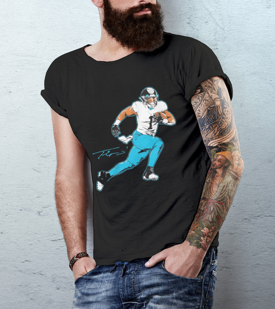 Travis Etienne Jacksonville Jaguars Signature Pose T-Shirt