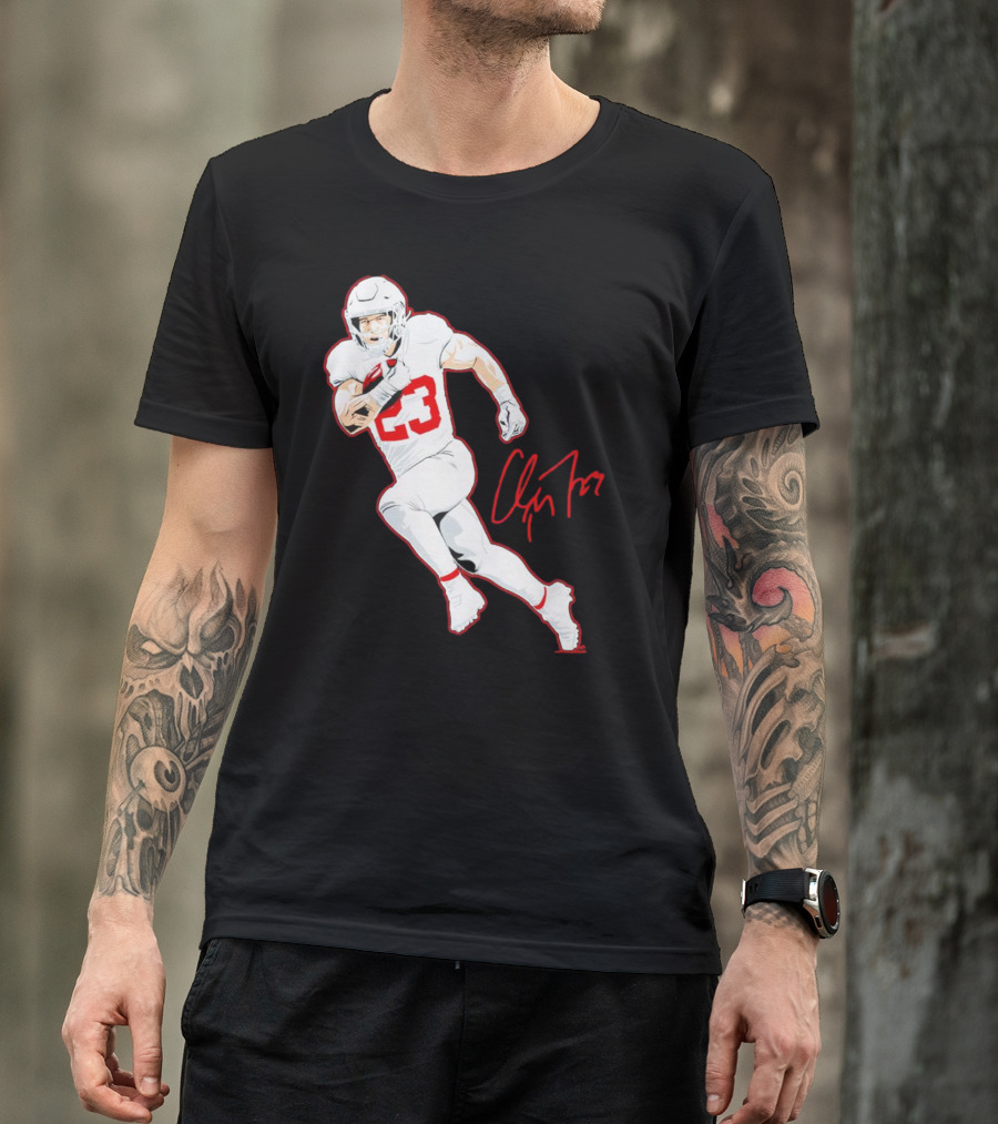 Christian McCaffrey 23 San Francisco 49ers Signature Pose T-Shirt