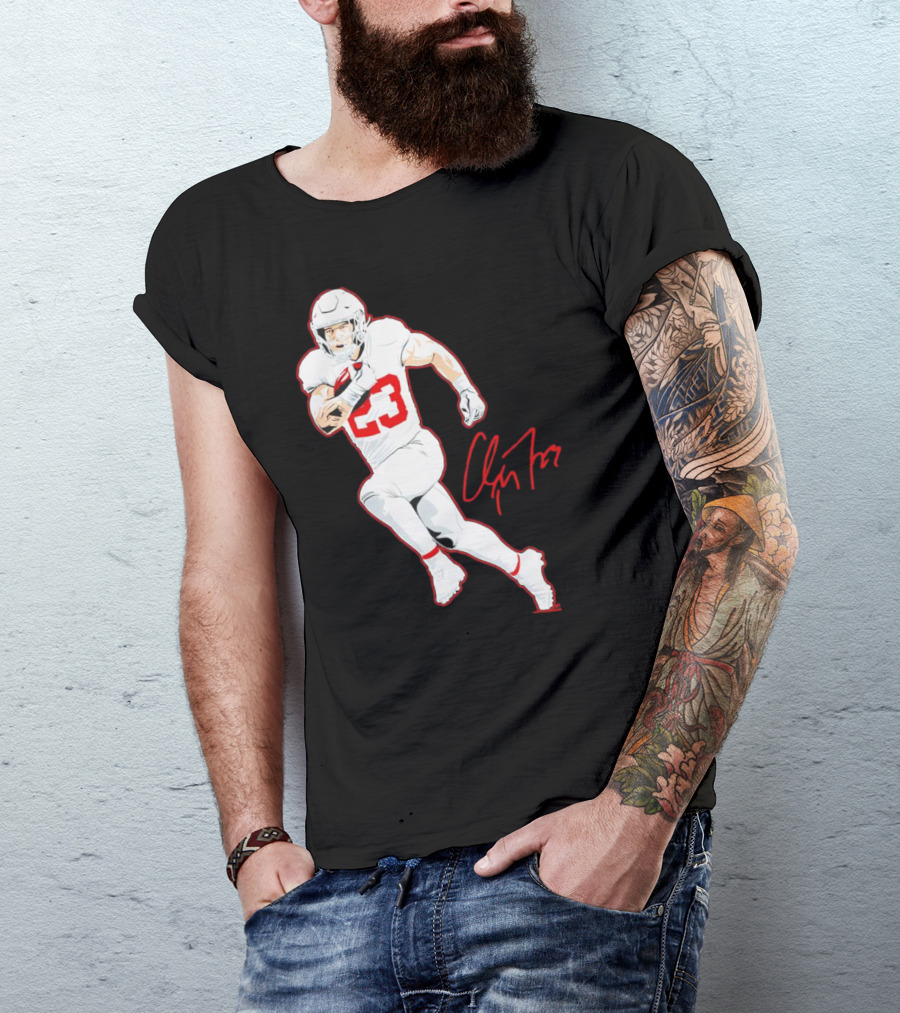 Christian McCaffrey 23 San Francisco 49ers Signature Pose T-Shirt